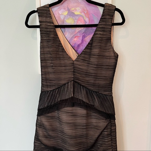 ✨BCBG Black/ Shear Mini Dress Size Small - Picture 3 of 12